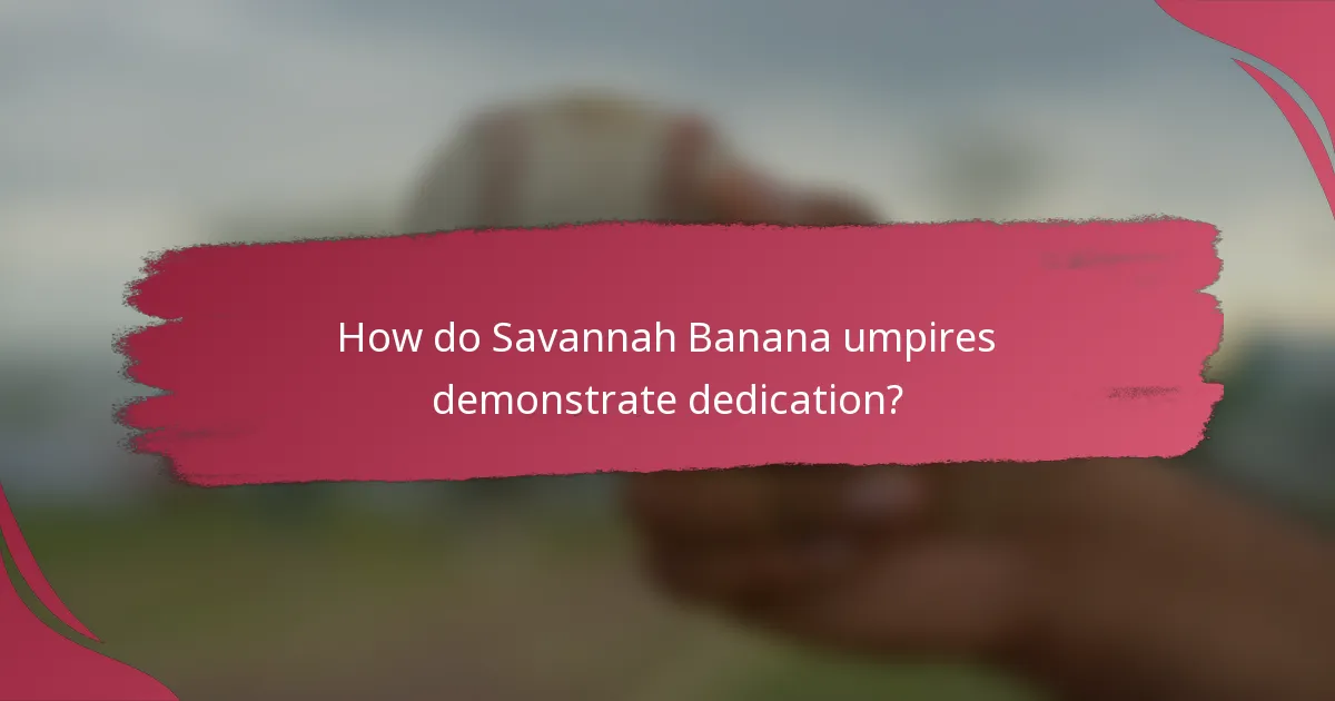 How do Savannah Banana umpires demonstrate dedication?